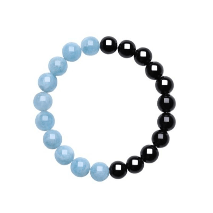 [중국 직배송] 여성용 차우 상 상 아쿠아마린 팔찌, 우아하고 심플한 디자인, 17cm x 1개 (차우 상 상 크리스탈 준보석 팔찌)