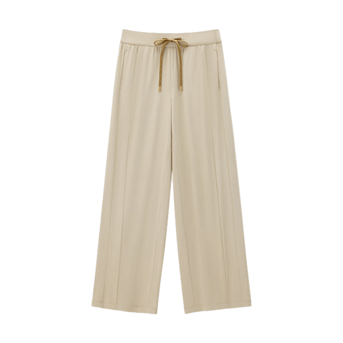 Ice Touch Series Ripple Women's Outdoor Wide Leg Sun Protection Pants Beige 160/68A (M)