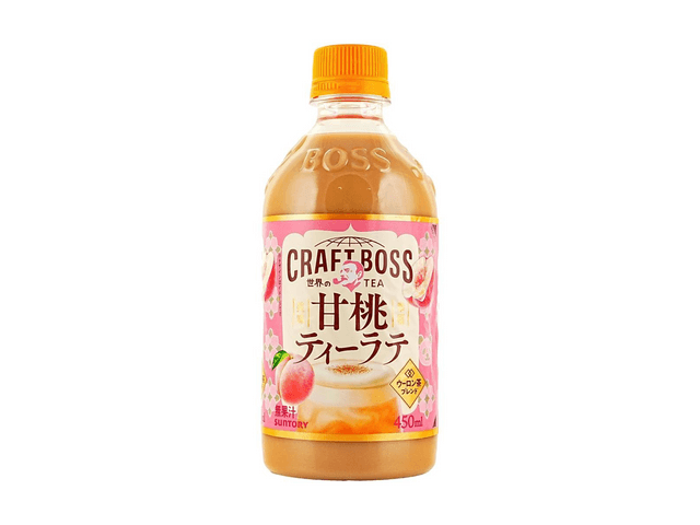 SUNTORY Craft Boss Peach Milk Tea Latte, 15.21 fl oz - Yami.com