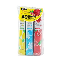 日本OKUCHI 清新除菌便携装漱口水随身包 综合口味 30条入