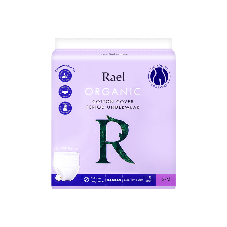 RAEL Organic Cotton Cover Disposable Period Underwear S/M 5pcs 