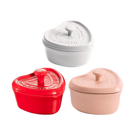 3-pc, Mini Heart Dutch Oven Set, mixed colors