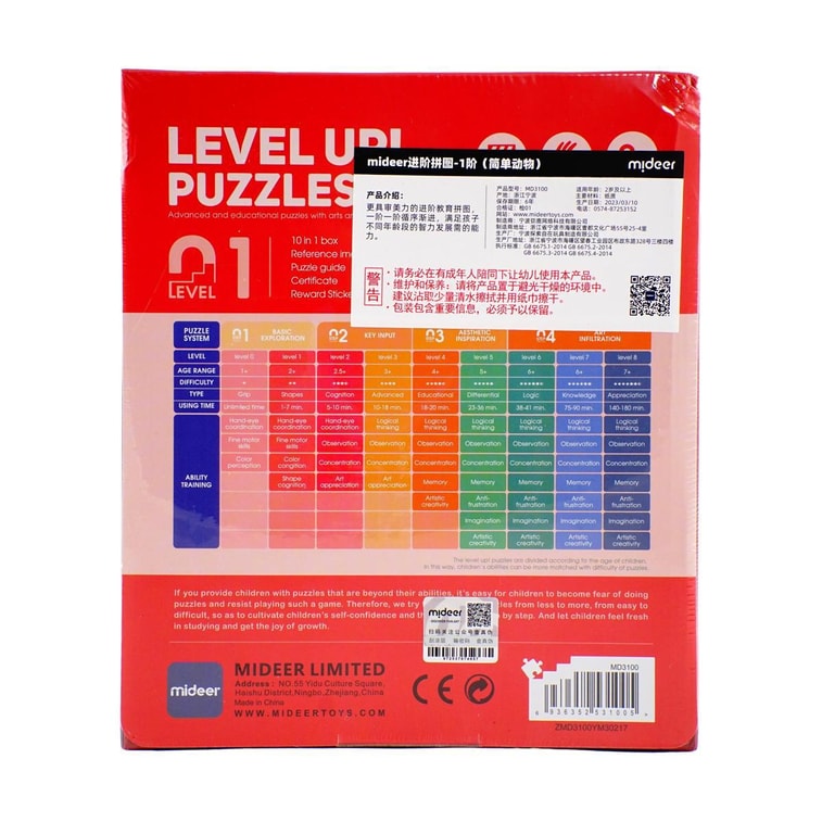 MIDEER彌鹿 兒童拼圖 大塊拼圖玩具 寶寶啟蒙益智玩具 1階簡單動物 建議1~2歲寶寶 5