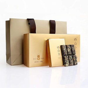 美国 品品香 福鼎白茶晒白金 MINI版紧压寿眉1741 礼盒装180克(30g*6盒)