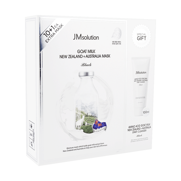 商品详情 - 韩国JM SOLUTION 羊奶弹润面膜套装 11片+100ml洁面 - image  0
