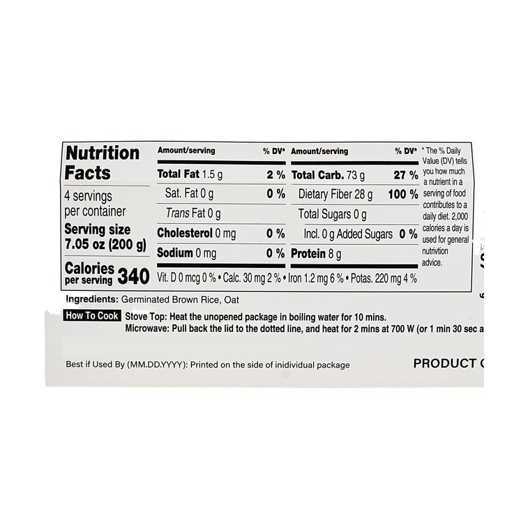 Cooked Gaba Brown Rice & Oar, 5.29 oz *4pc ,28.2 oz 【Microwavable Rice】【Instant Rice】 10