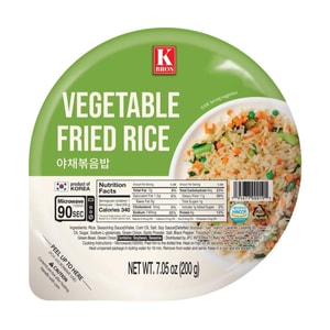 Vegetable Fried Rice Bowl, 7.05oz【Authentic Korean-Style】