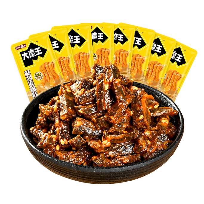 【中國直郵】 鹽津鋪子 大魔王魔芋脆爆肚 45G(5包)經典麻醬口味【醬香濃鬱 經典醇香 脆辣爽口】素毛肚魔芋爽富含膳食纖維飽腹健康零食
