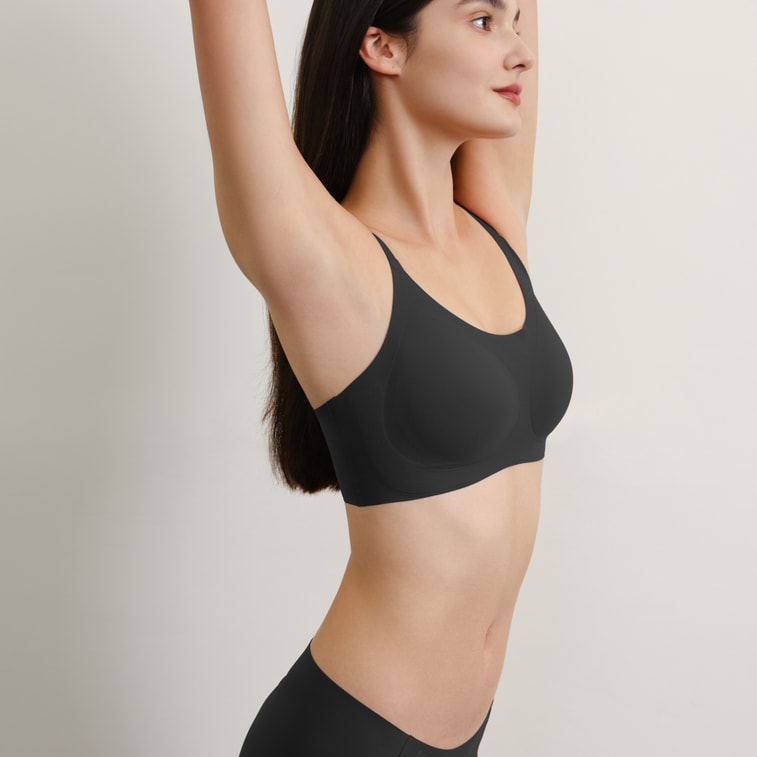 Seamless Bras Spaghetti Strap Pull On Bralette for Women Wireless Comfortable Breathable Smooth Everyday Sleep Bras - Nude - M 7