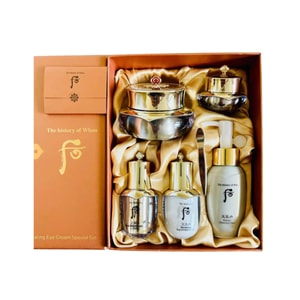 홍콩 다이렉트 메일: 한국 THE HISTORY OF WHOO 천기단 아이크림 기프트 세트(50ml+8ml) 화이트닝 세럼(8ml), 아이 세럼(8ml), 클렌저(50ml) 보너스 증정
