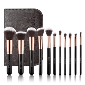 SIXPLUS 11Pcs Royal Golden Makeup Brush Set