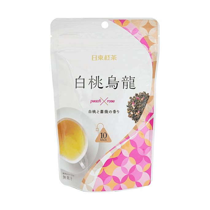 백도 우롱차 로즈 0.7oz 피라미드 티백 달콤하고 꽃 향기로운 향