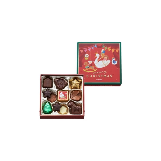 【日本直邮】日本名店 Morozoff 圣诞限定 洋酒不使用 纯巧克力礼盒 51g 共11枚入