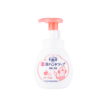 日本KAO花王 BIORE 药用泡沫型消毒杀菌洗手液 儿童可用 水果味 250ml