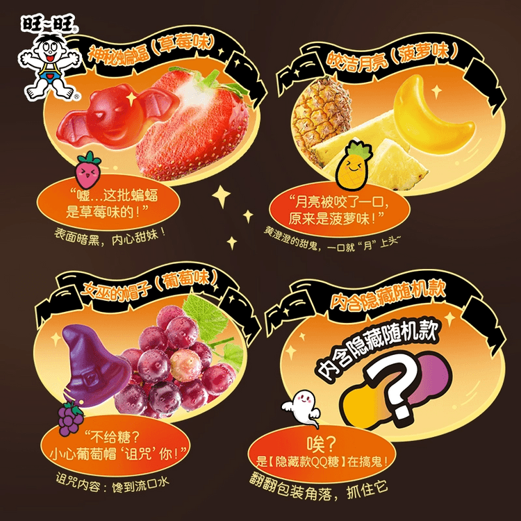 Wangzai QQ Candy Halloween Fun Modeling Candy 1 Bag - Yami.com