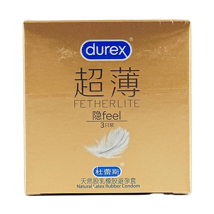 Natural Latex Rubber Condom, Fetherlite Feel, 3pcs
