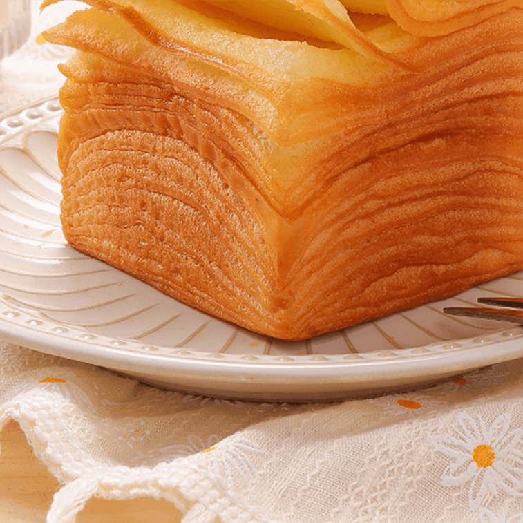 友臣 手剥牛乳千层面包 魔方翻页吐司 2kg【24层折叠起酥】【整箱约23枚】 7