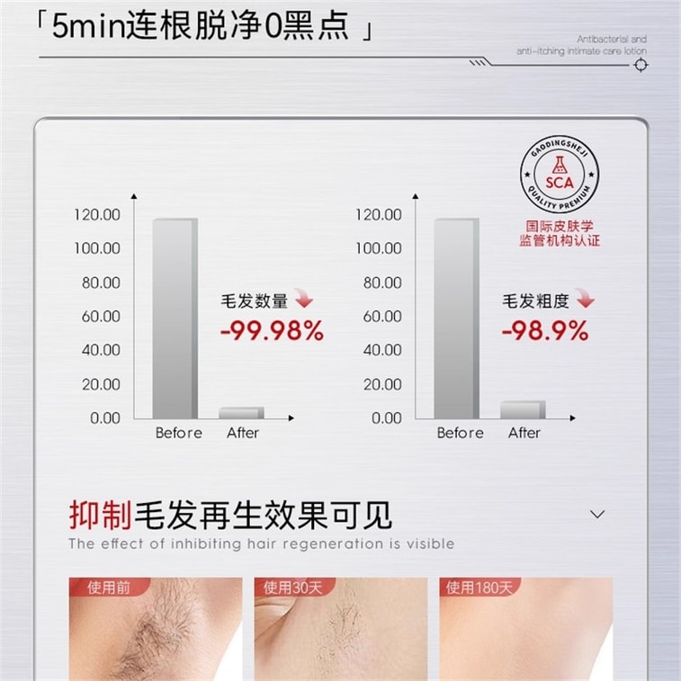 【中国直邮】 新加坡 Kuvive 温和净透脱毛膏 腋下不留黑点私处私密全身去阴毛专用 120g/支 3