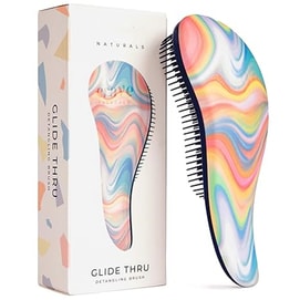 바일링케 엉킴 방지 헤어빗 - 엉킨 머리카락을 손쉽게 풀어줍니다. 곱슬머리, 생머리, 젖은 머리, 마른 머리 모두에 적합한 독특한 디자인입니다. - 어른, 어린이, 유아 모두 사용 가능합니다. - 여성용 헤어 액세서리 - 7.5x3cm 크기의 부드럽고 은은한 소용돌이 무늬입니다.