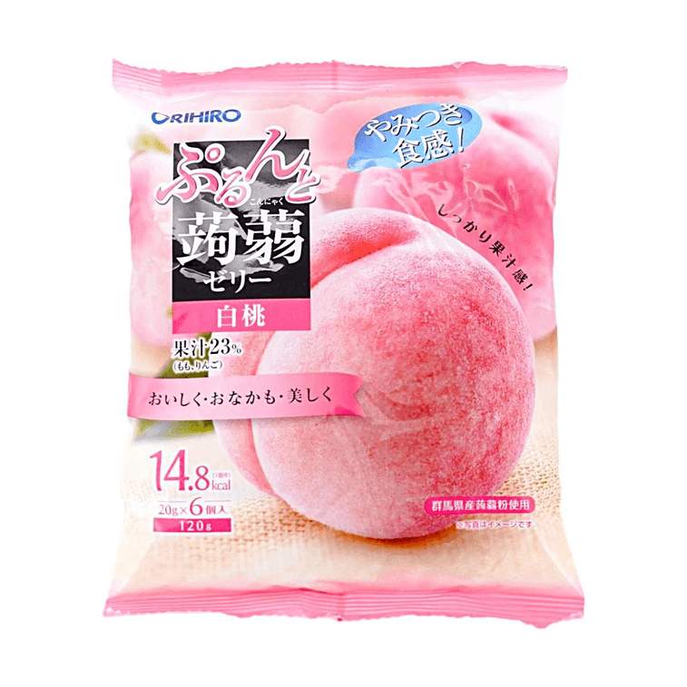 Konjac Jelly Peach Flavor 6pcs 4.23 oz【Low Calories】 3