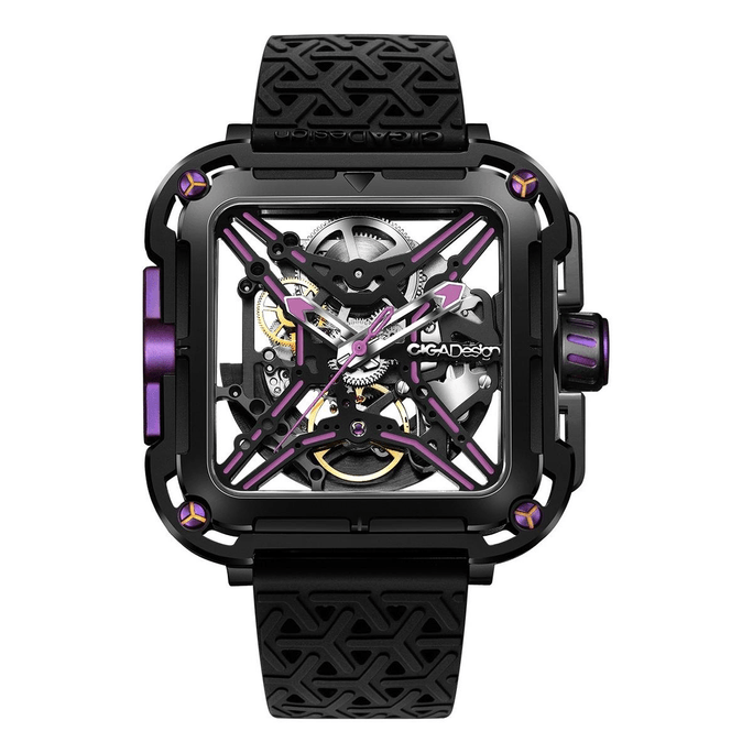 Watch Series X·Gorilla Black And Purple Automatic Mechanical Watch Original Design Exquisite Gift box