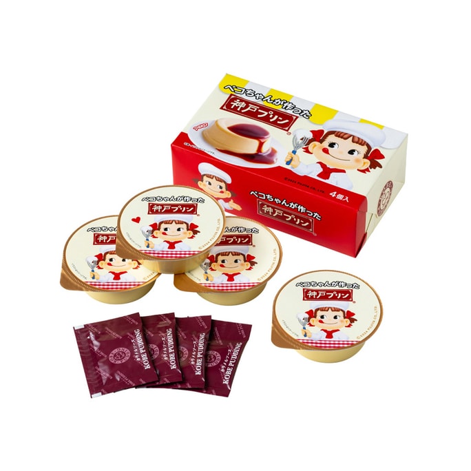 Kobe Fujiya Limited Milk Caramel Pudding Gift Box 4 Pieces