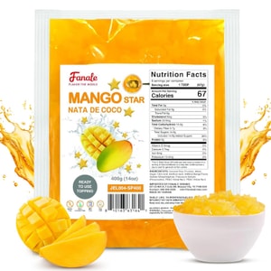Fanale Mango Star Shaped Jelly Nata De Coco For Boba Tea 400g