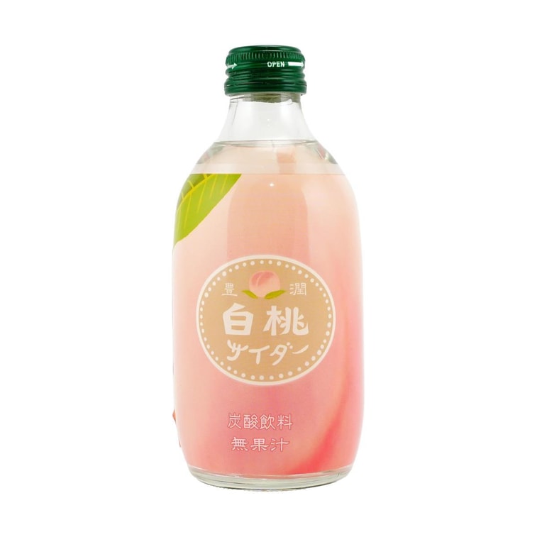 日本TOMOMASU 丰润白桃味汽水 果味碳酸饮料  300ml 3