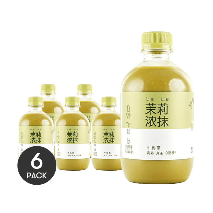 喜茶 茉莉浓抹抹茶牛乳茶 350ml *6【6份超值装】【新品上市】【低脂低卡0植脂末】【小红书爆火】【清香浓郁!!】
