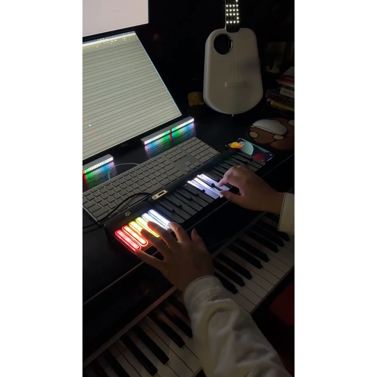 PopuPiano ミュージック コード スマート ポータブル 学習電子ピアノ