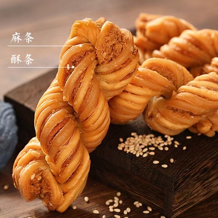百草尾金素ツイスト生地スティック 120g*1袋 伝統的なペストリーツイスト生地スティック、おいしいスナック 5