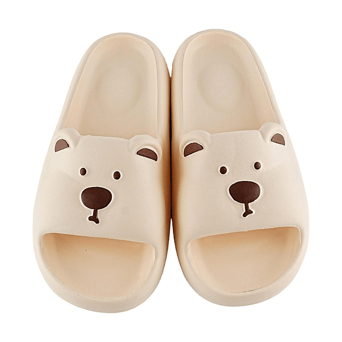 White Home Indoor Slippers, Size 8-9