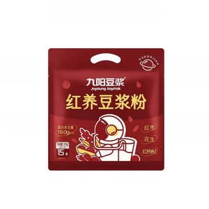 九陽豆漿 紅養豆漿粉 375g 1袋裝 五紅古方 紅棗紅枸杞 獨立15條裝 免煮速溶 0添加蔗糖 營養早餐 博主推薦