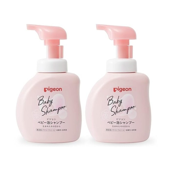 Pigeon Baby Shampoo Gentle Foam Hair Shampoo With Flower Fragrance 0 Months And Up 11.8 Fl. Oz (Pack Of 2)