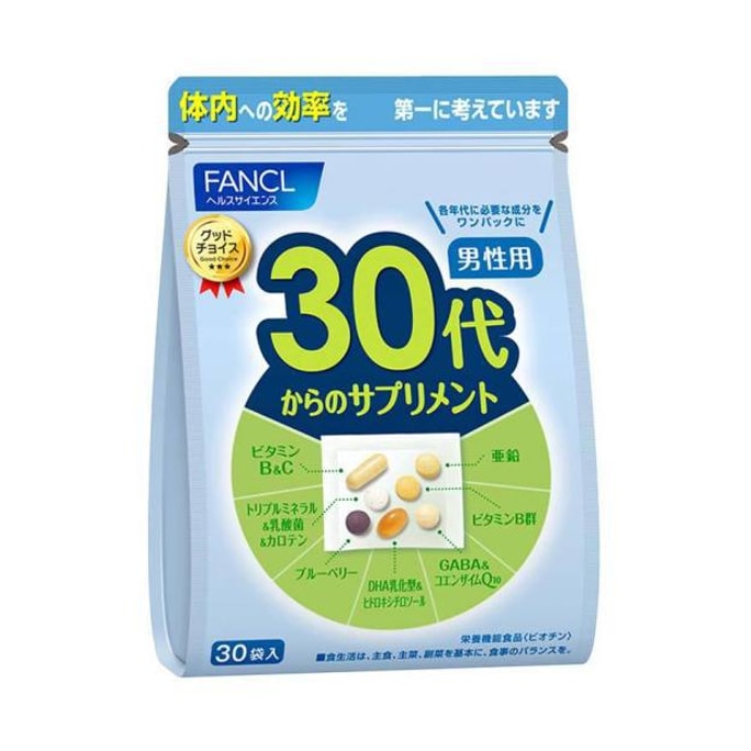 [일본 직배송] FANCL 남성용 30세 4-8-in-1 종합비타민 30일분