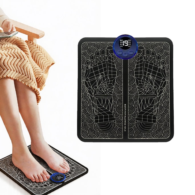 EMS microcurrent foot massager – 8-mode pulse pad. Wireless & rechargeable. Multi-level kneading. Perfect home foot relaxation tool.