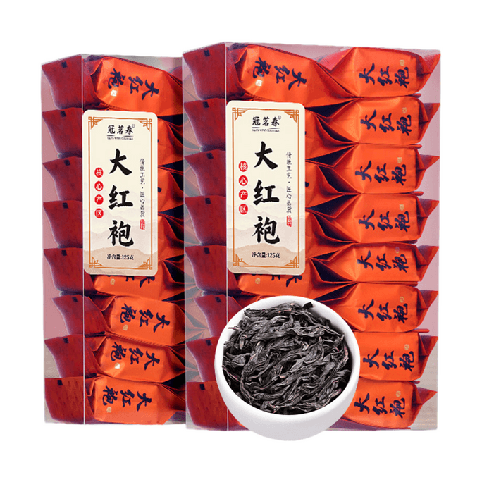Wuyi Rock Tea Dahongpao Authentic Oolong Tea Strong Aroma Black Tea Independent Small Packet Tea Gift Box 1 Box