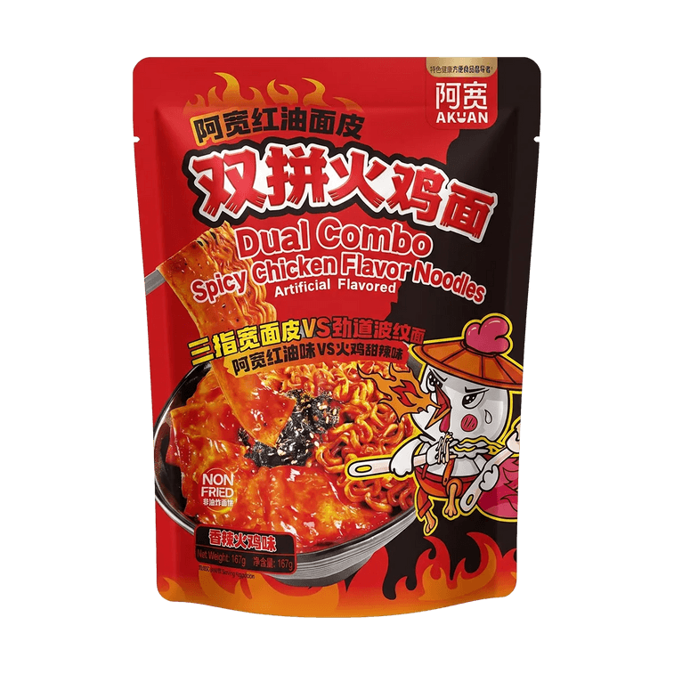 듀얼 콤보 매운 닭고기 누들, 5.89 oz【한 팩에 듀얼 누들 식감】 3