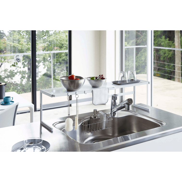 야마자키 홈 확장형 카운터탑 선반 (일본) - 스틸, 화이트, 1개 5