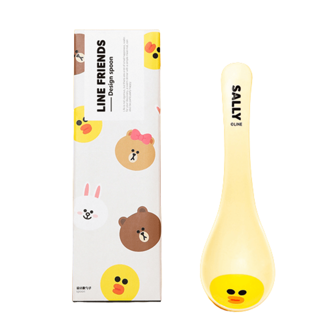 【中国直邮】LINE FRIENDS 创意个性可爱陶瓷勺子家用调羹喝汤饭勺吃饭餐具卡通 SALLY款