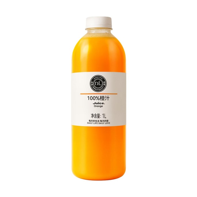 DL 100% Orange Juice 33.81fl oz【0 Sugar No Added】