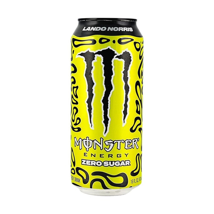 Monster Energy , Lando Norris Zero Sugar Energy Drink ,16 fl oz 【Low Calories】【Limited Edition】