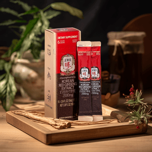 EVERYTIME Korean Red Ginseng Extract, 2000 mg Dietary Supplement, 10sticks/box - 10Kcal/stick