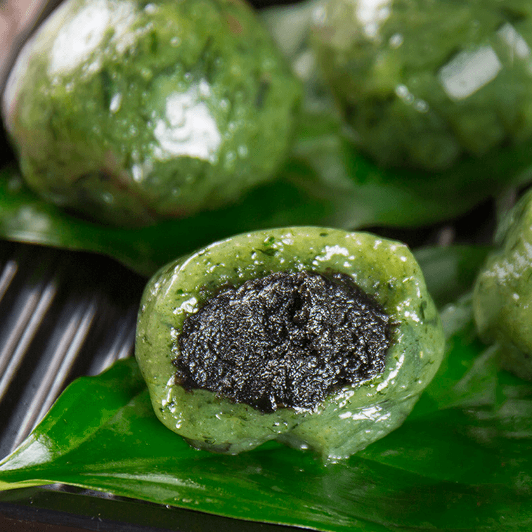 Qingtuan Green Rice Roll Mochi Sesame Paste,14.81 oz【Spring Limited】 6