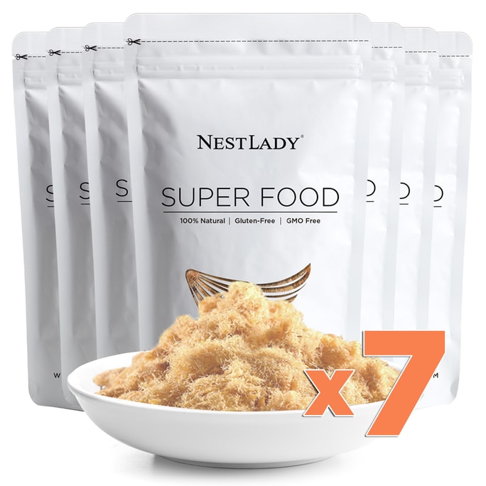 NestLady Grace Bird's Nest, Sailfish Floss, 대만 특산 식품, 특산 생선 Floss, 유아용 식품 보충제, 7개 봉지 조합