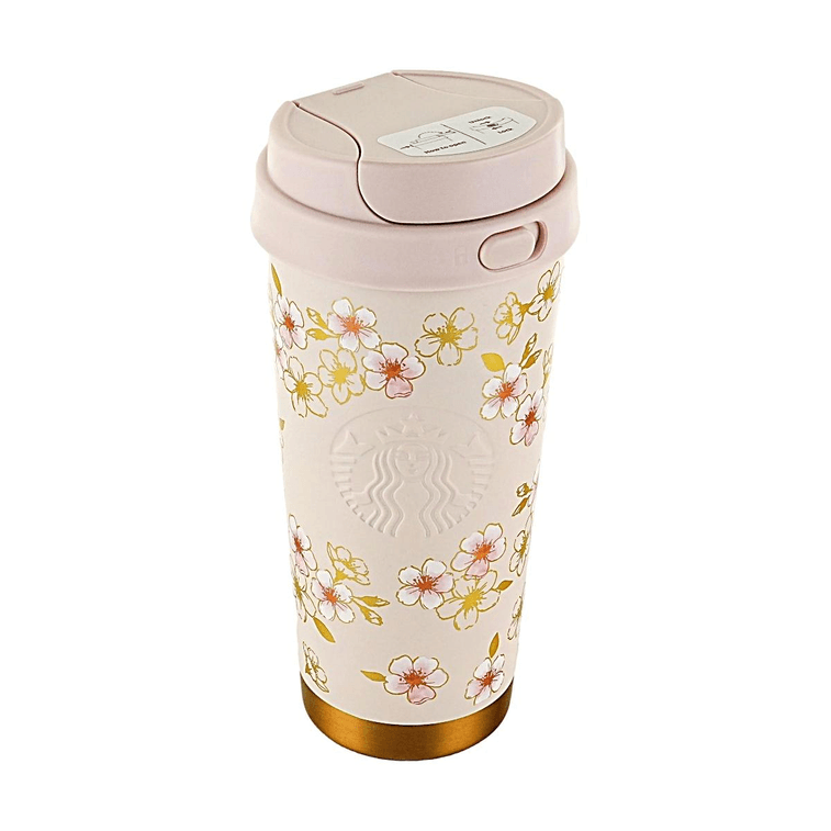 SAKURA2026 ステンレス製テイクアウトボトル、ピンクベージュ＆ゴールド 473ml 5