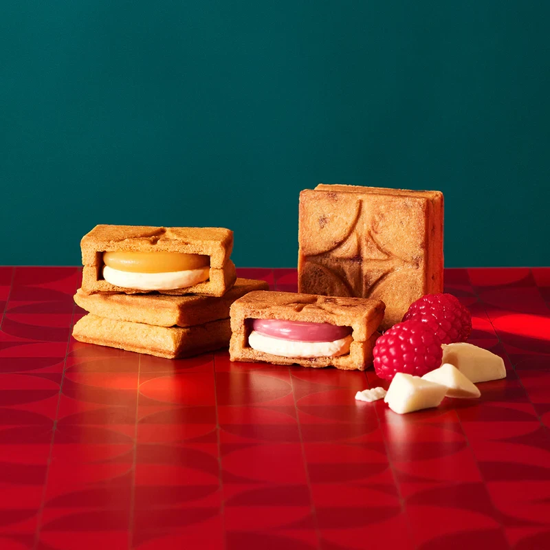 【日本直邮】 日本 press butter sand 超人气网红饼干 两种口味黄油夹心饼干组合装 原味x树莓白巧克力 2盒装