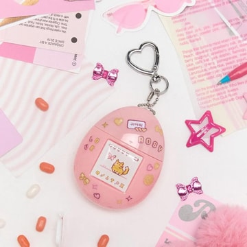 韩国MUMCHIT 钥匙扣系列香水护手霜 拓麻歌子电子宠物可爱挂件形 附赠贴纸 保湿滋润 50ml #Rosy Posy 玫瑰花园