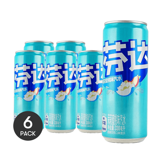 Fanta Jasmine Peach Flavor Soda Drink 11.2 fl oz *6【6 Packs】