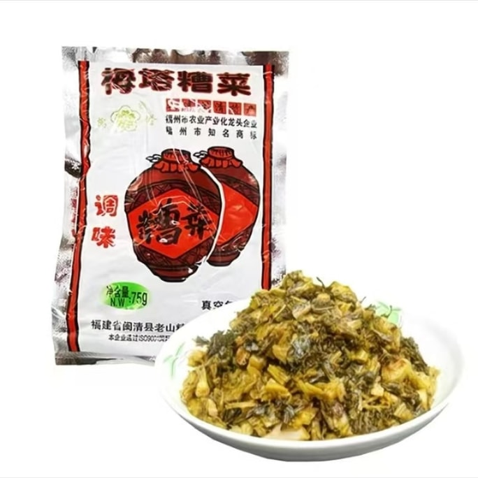 梅塔牌 梅塔糟菜 福建閩清農家醃製酸菜泡菜梅菜 下飯小菜75g*2包